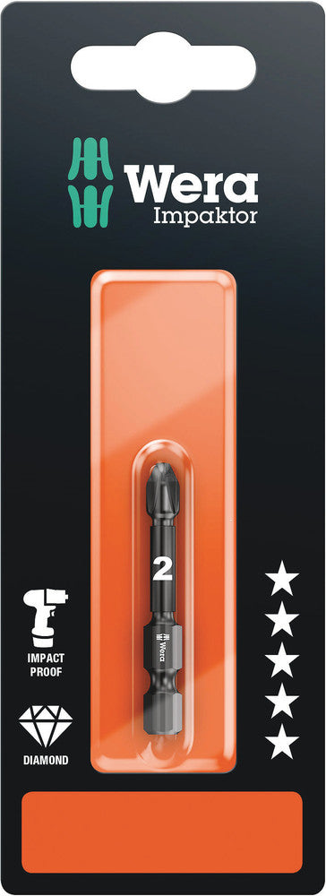 Wera 05073962001 855/4 IMP DC Impaktor bits SB, PZ 3 x 50 mm