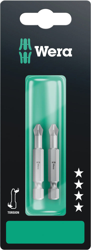 Wera 05134385001 855/4 TZ SB bits, PZ 2 x 50 mm, 2 pieces