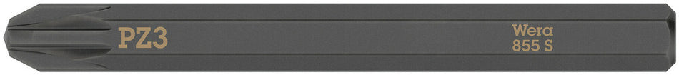 Wera 05018165001 855 S Pozidriv bits for impact screwdrivers, PZ 3 x 70 mm