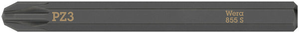 Wera 05018165001 855 S Pozidriv bits for impact screwdrivers, PZ 3 x 70 mm