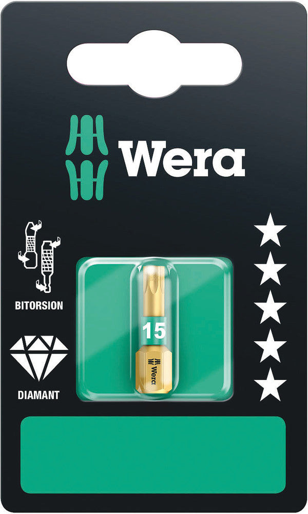 Wera 05134375001 867/1 BDC SB TORXÃ‚Â® bits, TX 15 x 25 mm