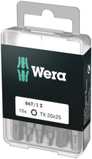 Wera 05072407001 867/1 DIY TORXÃ‚Â® bits, TX 15 x 25 mm, 10 pieces