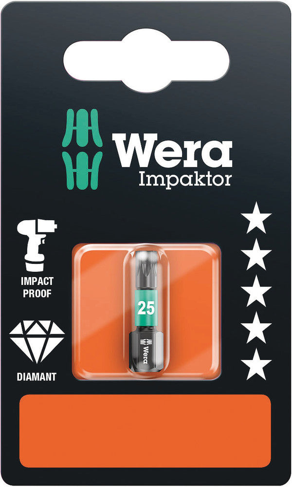 Wera 05073925001 867/1 IMP DC SB Impaktor bits, TX 25 x 25 mm