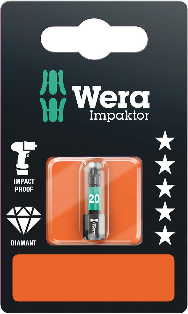 Wera 05073924001 867/1 IMP DC SB Impaktor bits, TX 20 x 25 mm