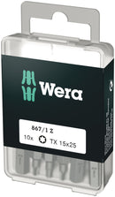Wera 05072407001 867/1 DIY TORXÃ‚Â® bits, TX 15 x 25 mm, 10 pieces