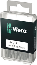 Wera 05072411001 867/1 DIY TORXÃ‚Â® bits, TX 30 x 25 mm, 10 pieces