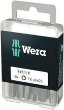 Wera 05072412001 867/1 DIY TORXÃ‚Â® bits, TX 40 x 25 mm, 10 pieces