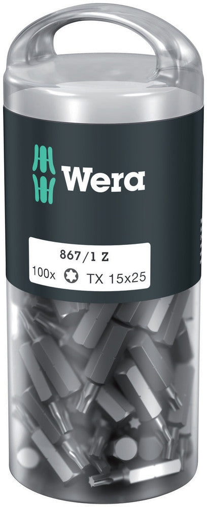 Wera 05072447001 867/1 TORXÃ‚Â® DIY 100, TX 15 x 25 mm, 100 pieces