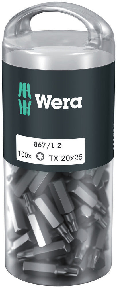 Wera 05072448001 867/1 TORXÃ‚Â® DIY 100, TX 20 x 25 mm, 100 pieces