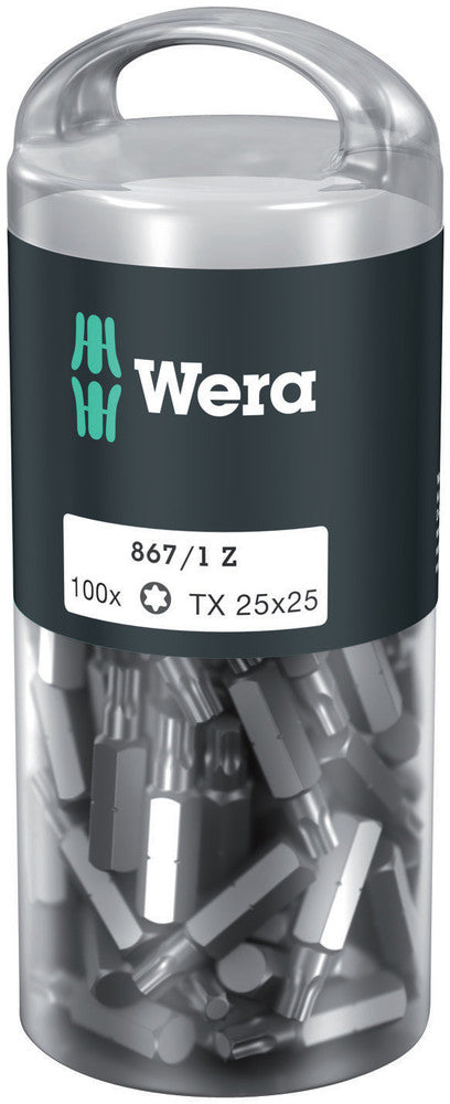 Wera 05072449001 867/1 TORXÃ‚Â® DIY 100, TX 25 x 25 mm, 100 pieces