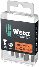 Wera 05057667001 867/4 IMP DC TORX DIY Impaktor bits, TX 40 x 50 mm, 5 pieces