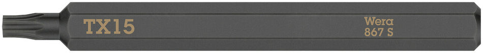 Wera 05018166001 867 S TORX bits for impact screwdrivers, TX 15 x 70 mm