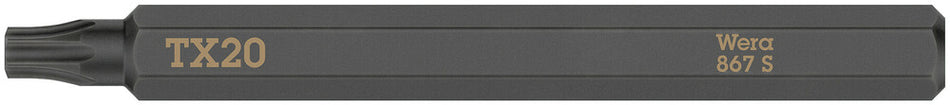 Wera 05018167001 867 S TORX bits for impact screwdrivers, TX 20 x 70 mm