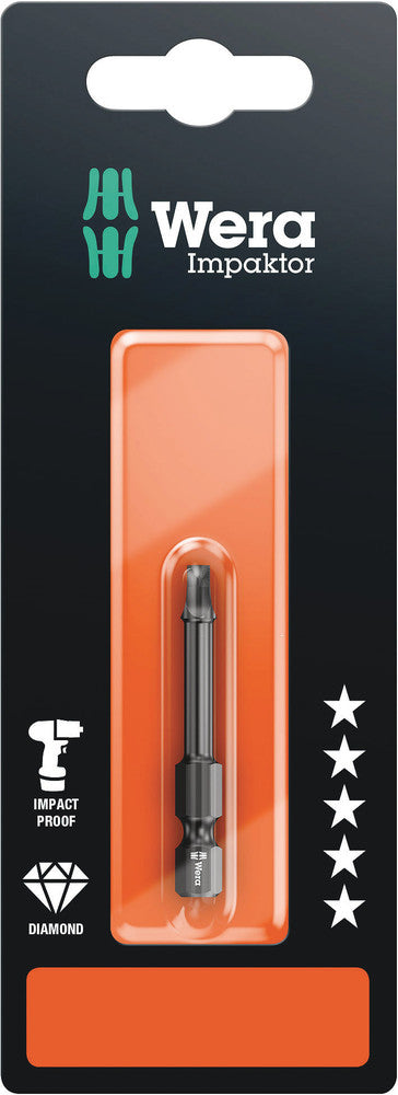Wera 05073972001 868/4 IMP DC SB Impaktor Square-Plus bits, # 3 x 50 mm