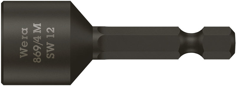 Wera 05060427001 869/4 M Nutsetters, magnetic, 12 x 50 mm