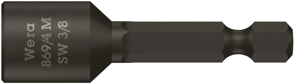 Wera 05060431001 869/4 M Nutsetters, magnetic, 3/8" x 50 mm