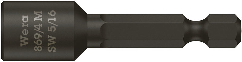 Wera 05060430001 869/4 M Nutsetters, magnetic, 5/16" x 50 mm