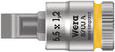 Wera 05003322001 8700 A FL Slotted screws Zyklop bit socket, 1/4" drive, 1.2 x 6.5 x 28 mm