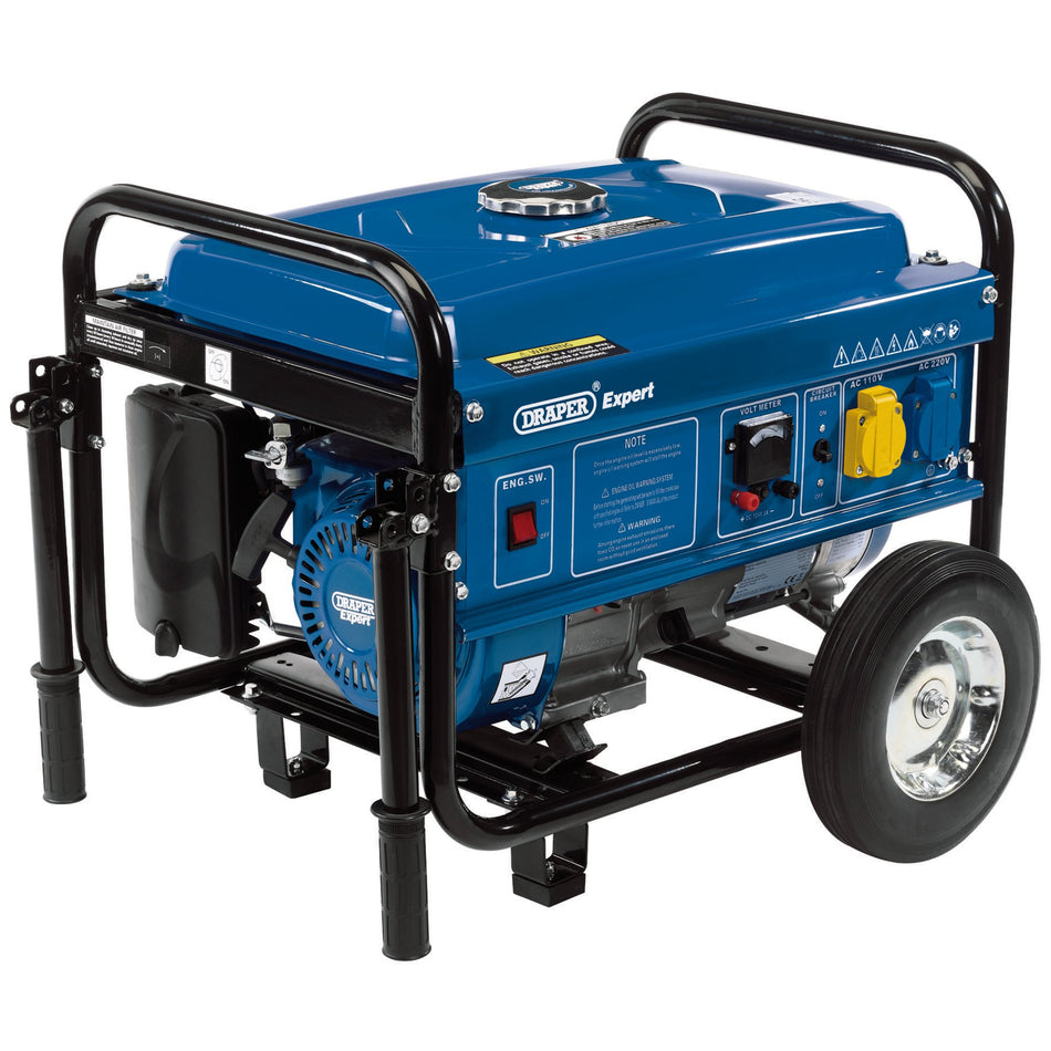 Draper 87088 Petrol Generator with Wheels, 2500W