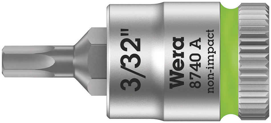 Wera 05003381001 8740 A Zyklop bit socket, 1/4" drive, 3/32" x 28 mm