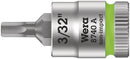 Wera 05003381001 8740 A Zyklop bit socket, 1/4" drive, 3/32" x 28 mm