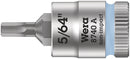 Wera 05003380001 8740 A Zyklop bit socket, 1/4" drive, 5/64" x 28 mm