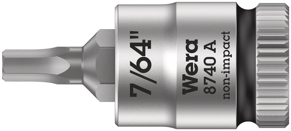 Wera 05003382001 8740 A Zyklop bit socket, 1/4" drive, 7/64" x 28 mm