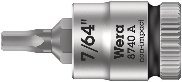 Wera 05003382001 8740 A Zyklop bit socket, 1/4" drive, 7/64" x 28 mm