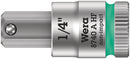 Wera 05003388001 8740 A HF Zyklop bit socket with holding function, 1/4" drive, 1/4" x 28 mm