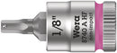 Wera 05003383001 8740 A HF Zyklop bit socket with holding function, 1/4" drive, 1/8" x 28 mm