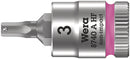 Wera 05003332001 8740 A HF Zyklop bit socket with holding function, 1/4" drive, 3 x 28 mm