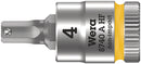 Wera 05003333001 8740 A HF Zyklop bit socket with holding function, 1/4" drive, 4 x 28 mm