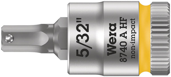 Wera 05003385001 8740 A HF Zyklop bit socket with holding function, 1/4" drive, 5/32" x 28 mm