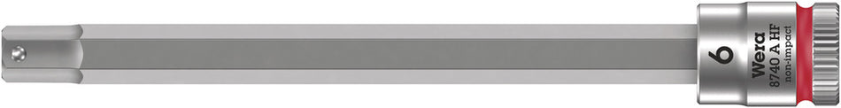 Wera 05003338001 8740 A HF Zyklop bit socket with holding function, 1/4" drive, 6 x 100 mm