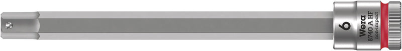 Wera 05003338001 8740 A HF Zyklop bit socket with holding function, 1/4" drive, 6 x 100 mm