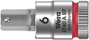 Wera 05003337001 8740 A HF Zyklop bit socket with holding function, 1/4" drive, 6 x 28 mm