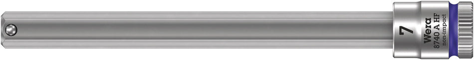 Wera 05003386001 8740 A HF Zyklop bit socket with holding function, 1/4" drive, 3/16" x 28 mm