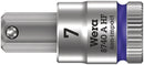Wera 05003341001 8740 A HF Zyklop bit socket with holding function, 1/4" drive, 7 x 28 mm