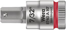 Wera 05003387001 8740 A HF Zyklop bit socket with holding function, 1/4" drive, 7/32" x 28 mm