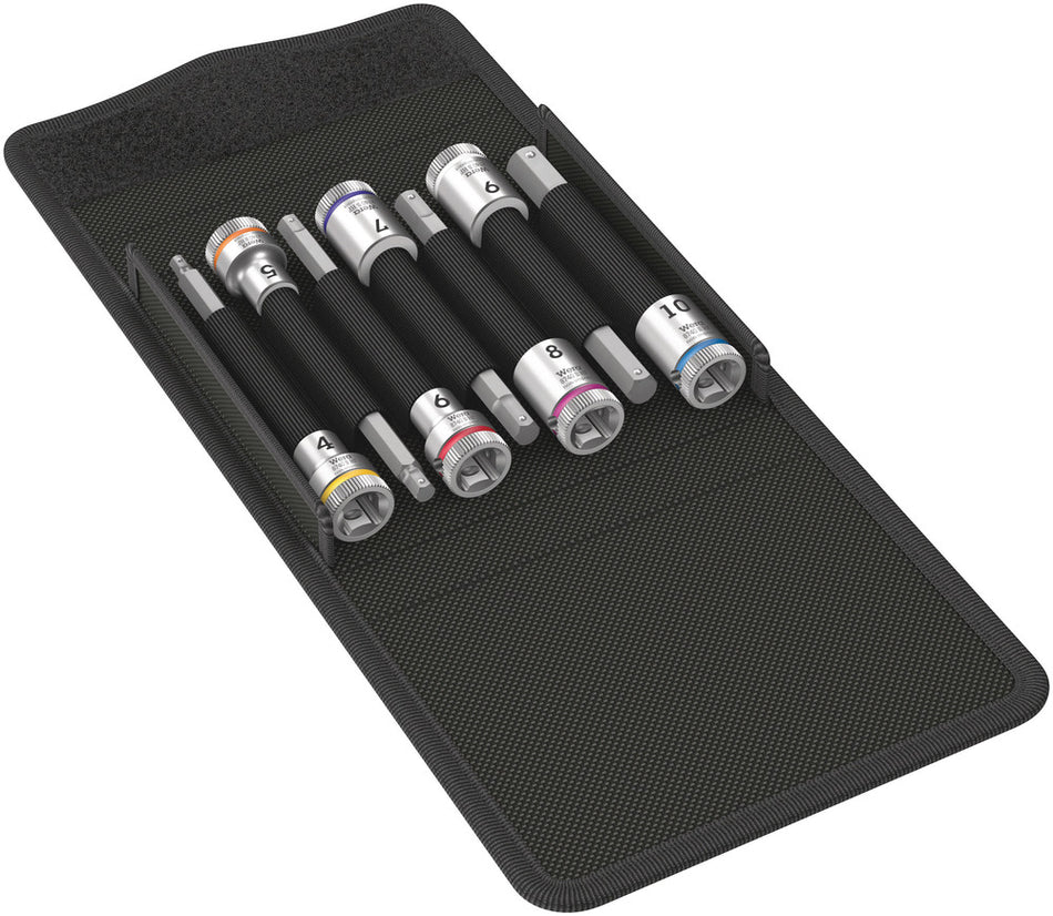 Wera 05003180001 8740 B HF 1 Zyklop bit socket set with holding function, 3/8" drive, 7 pieces