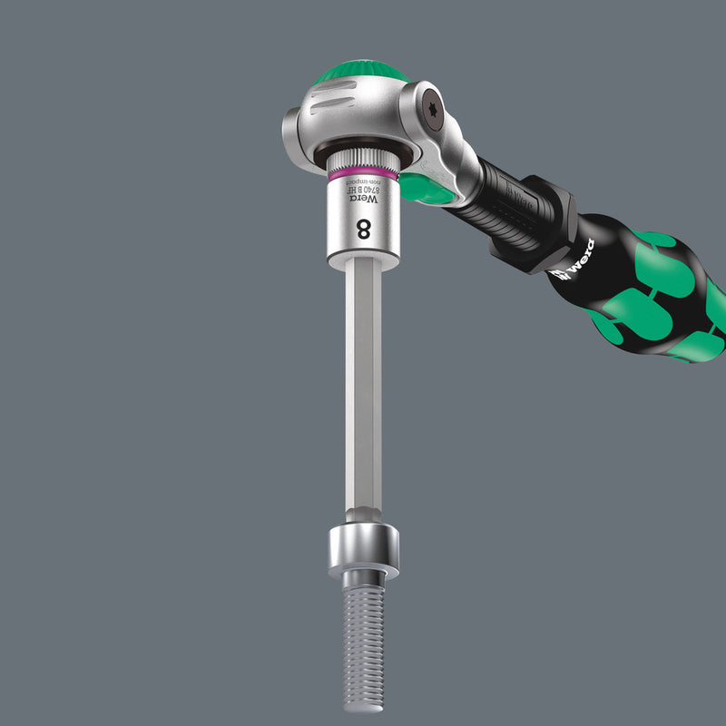 Wera 05003180001 8740 B HF 1 Zyklop bit socket set with holding function, 3/8" drive, 7 pieces