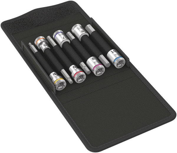 Wera 05003180001 8740 B HF 1 Zyklop bit socket set with holding function, 3/8" drive, 7 pieces