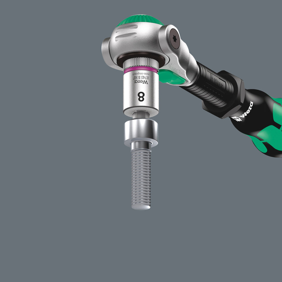 Wera 05003180001 8740 B HF 1 Zyklop bit socket set with holding function, 3/8" drive, 7 pieces