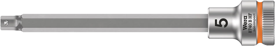 Wera 05003034001 8740 B HF Zyklop bit socket with holding function, 3/8" drive, 5 x 107 mm