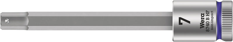 Wera 05003038001 8740 B HF Zyklop bit socket with holding function, 3/8" drive, 7 x 100 mm