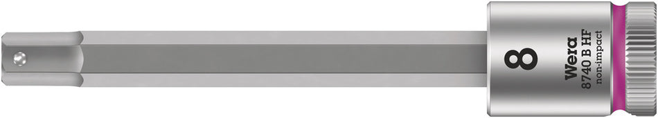 Wera 05003040001 8740 B HF Zyklop bit socket with holding function, 3/8" drive, 8 x 100 mm