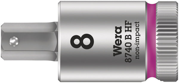 Wera 05003039001 8740 B HF Zyklop bit socket with holding function, 3/8" drive, 8 x 38.5 mm
