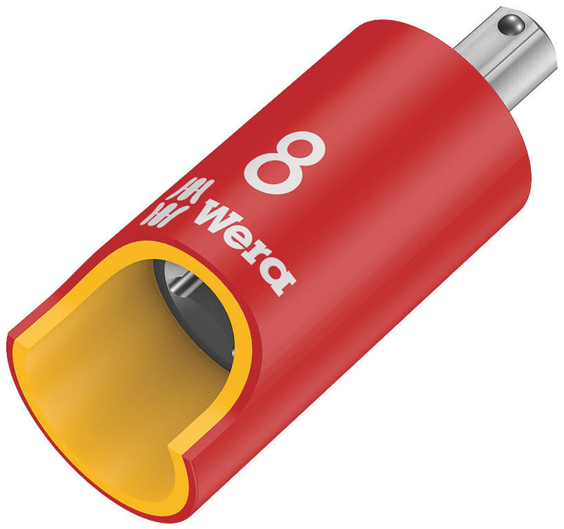 Wera 05004900001 8740 B VDE HF Zyklop Hex bit socket, insulated, with holding function, 3/8" drive, 4 x 55 mm