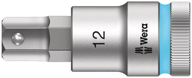 Wera 05003826001 8740 C HF Zyklop bit socket with 1/2" drive with holding function, 12 x 60 mm