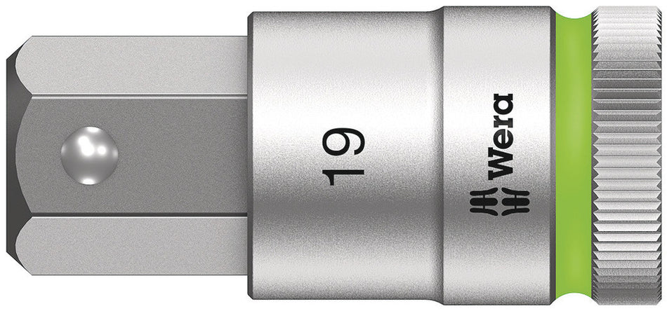 Wera 05003829001 8740 C HF Zyklop bit socket with 1/2" drive with holding function, 19 x 60 mm